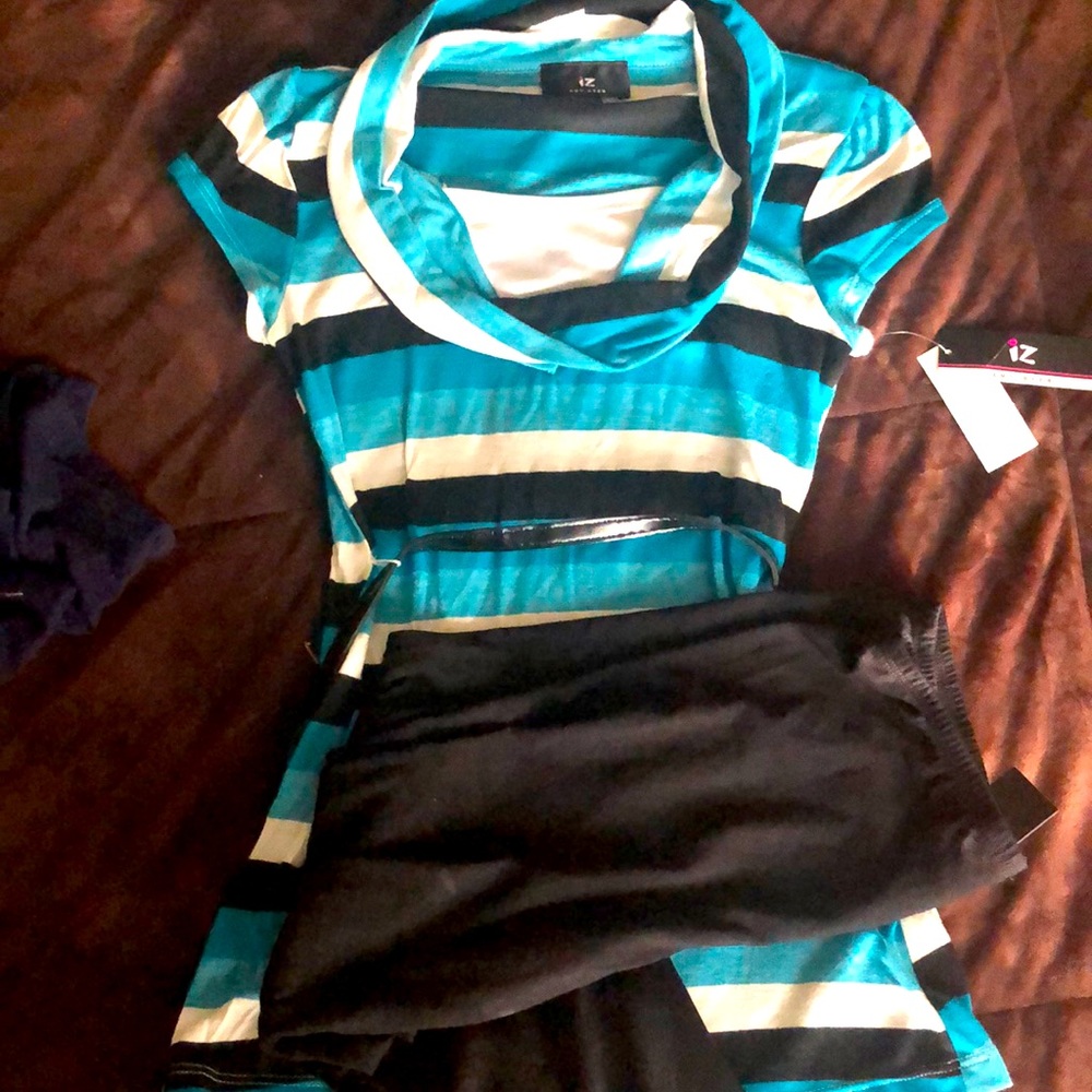 Iz new kids top with new Capri pants 10/12